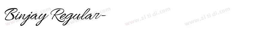 Binjay Regular字体转换 Binjay Regular字体转换